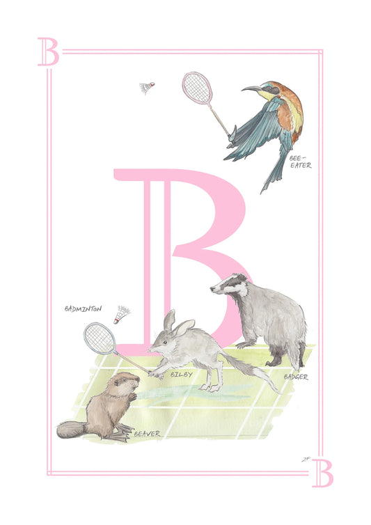 Personalised Children's Letter B - Art Print