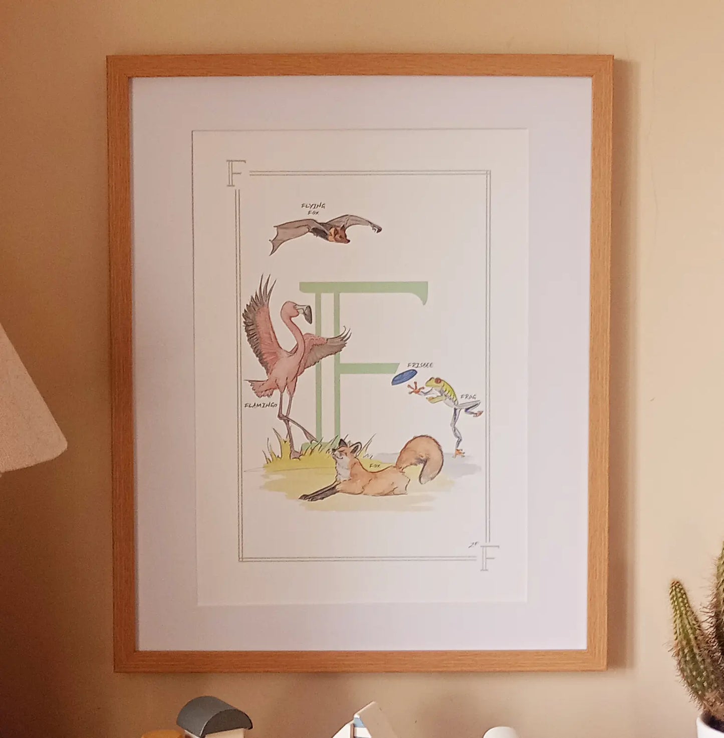 Personalised Children's Letter F - Art Print