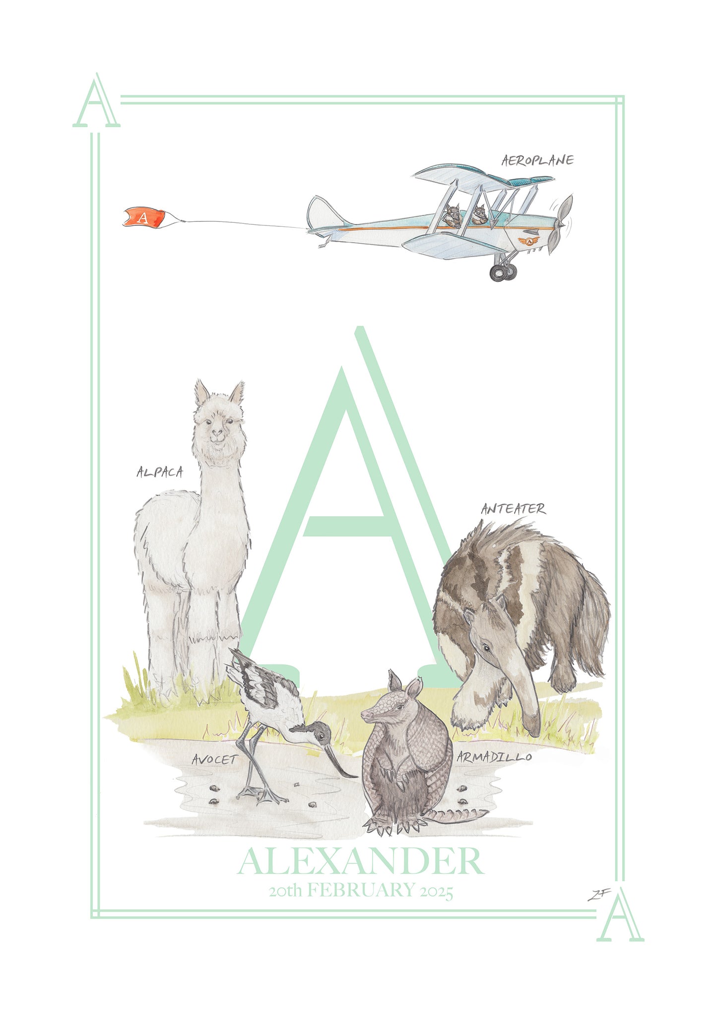Children's Letter Print - Letter A