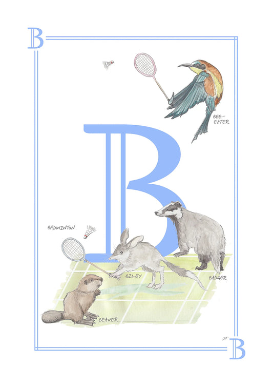 Children's Letter Print - Letter B
