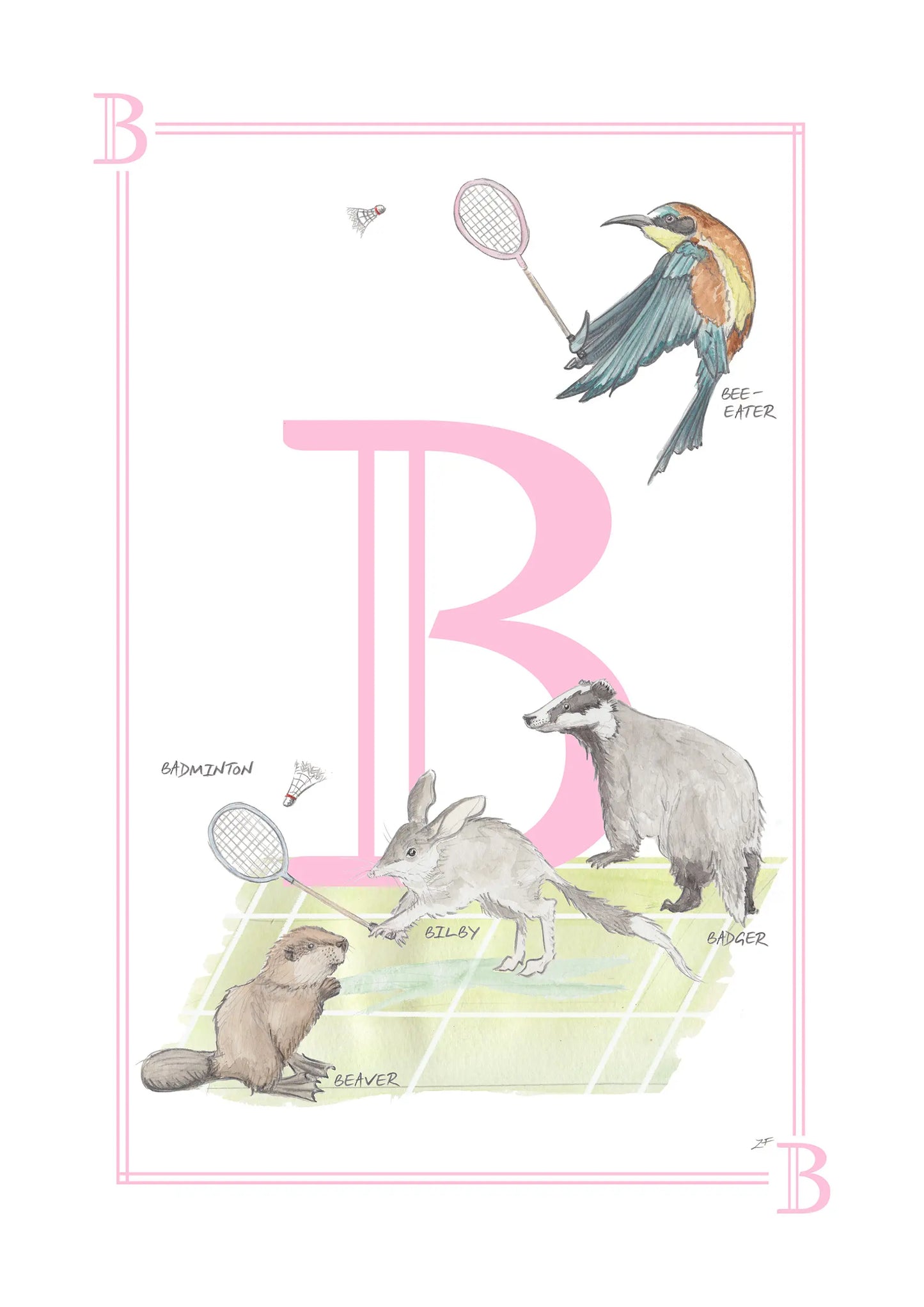 Children's Letter Print - Letter B