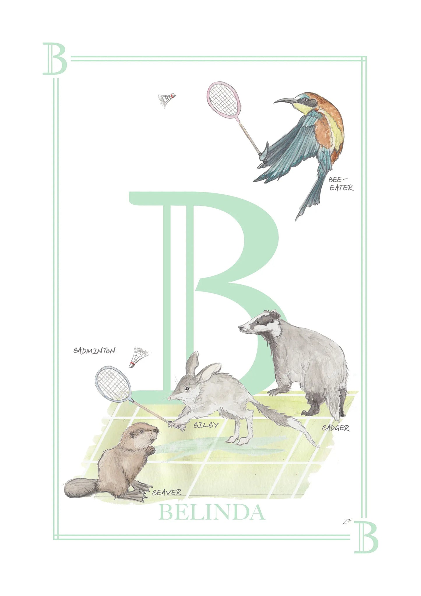 Children's Letter Print - Letter B