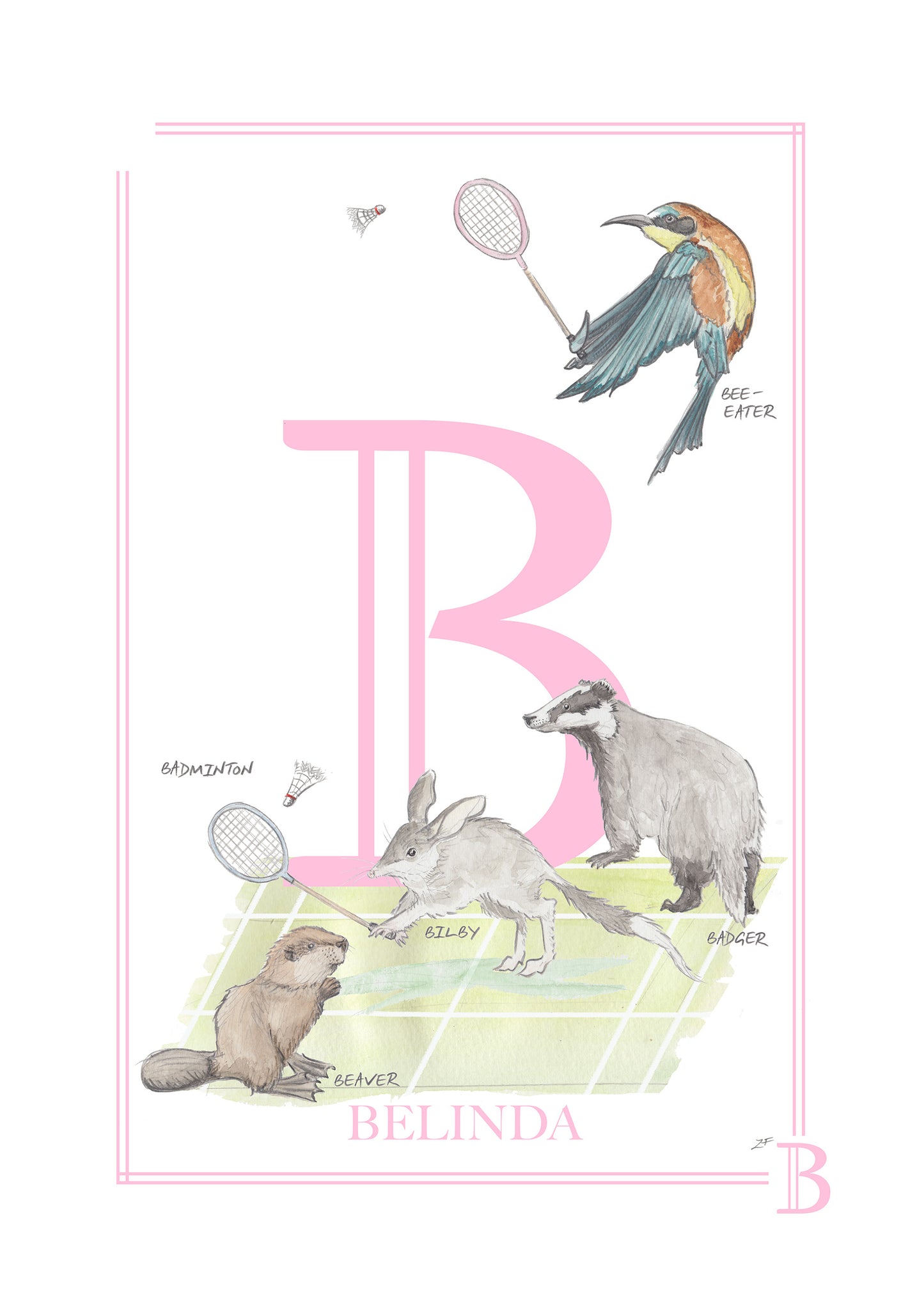 Children's Letter Print - Letter B