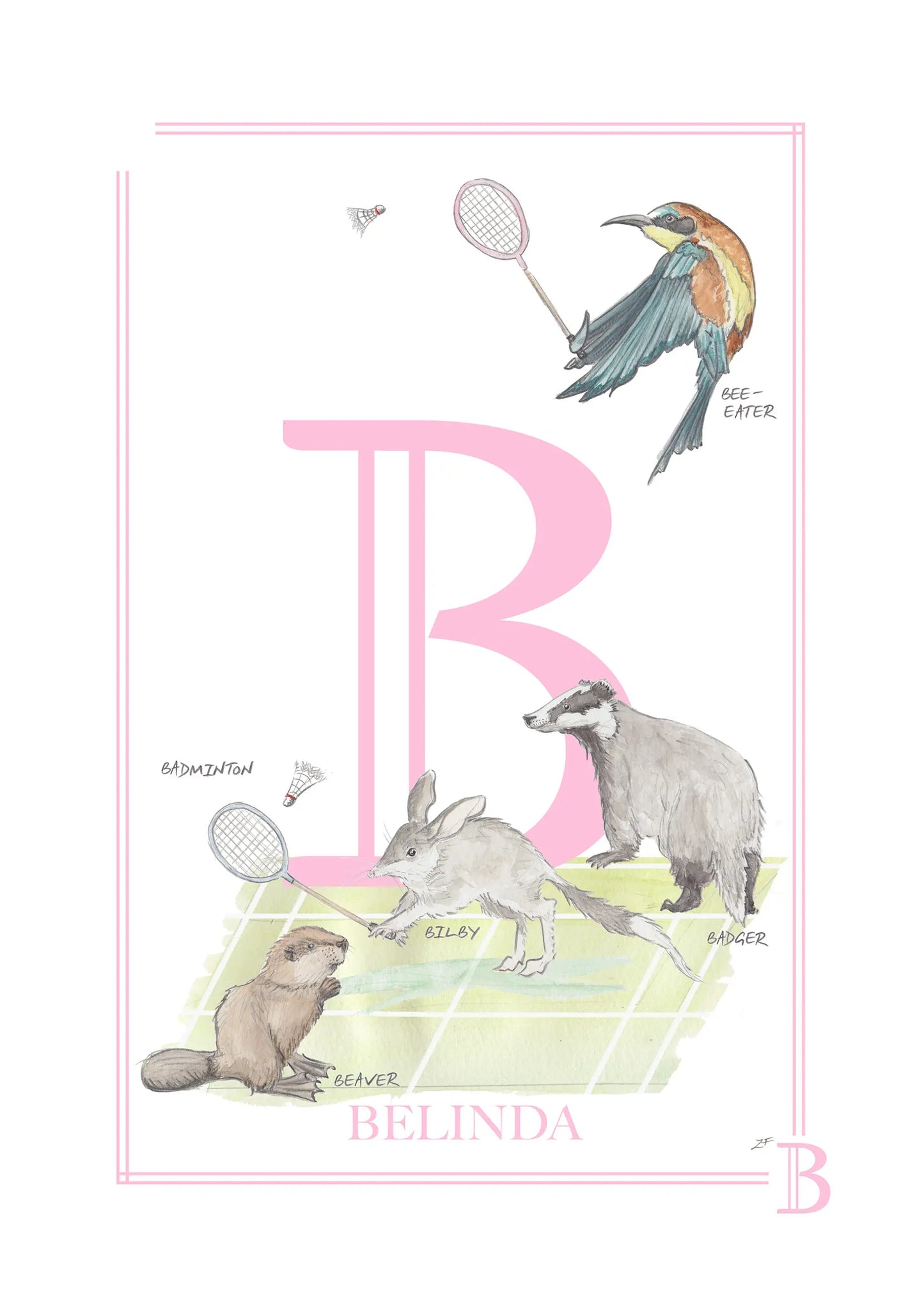 Children's Letter Print - Letter B