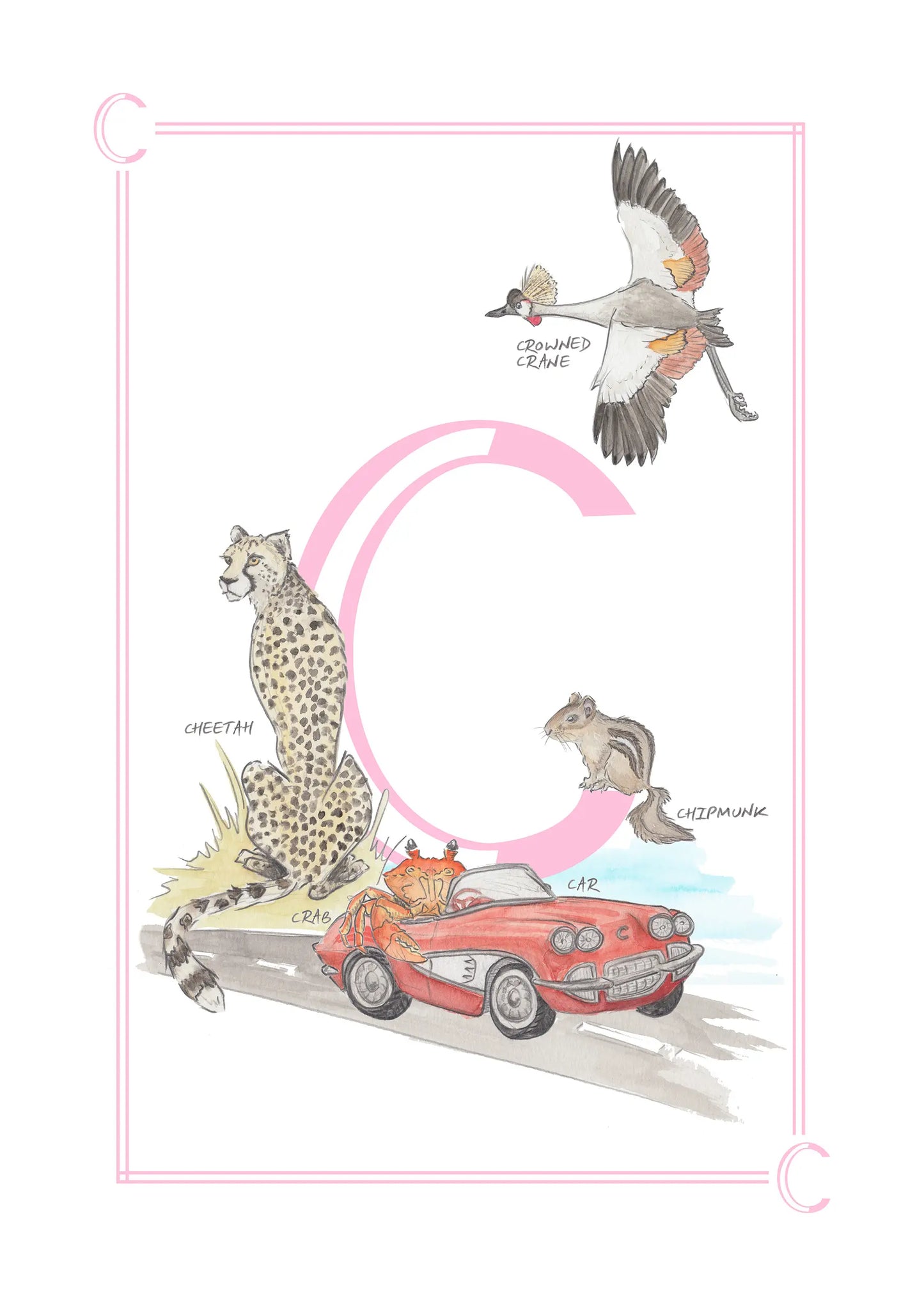 Children's Letter Print - Letter C