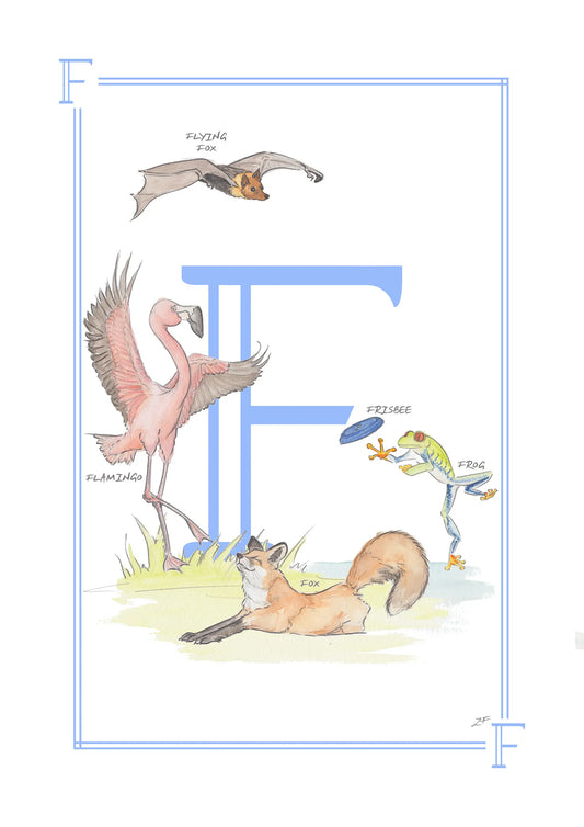 Children's Letter Print - Letter F