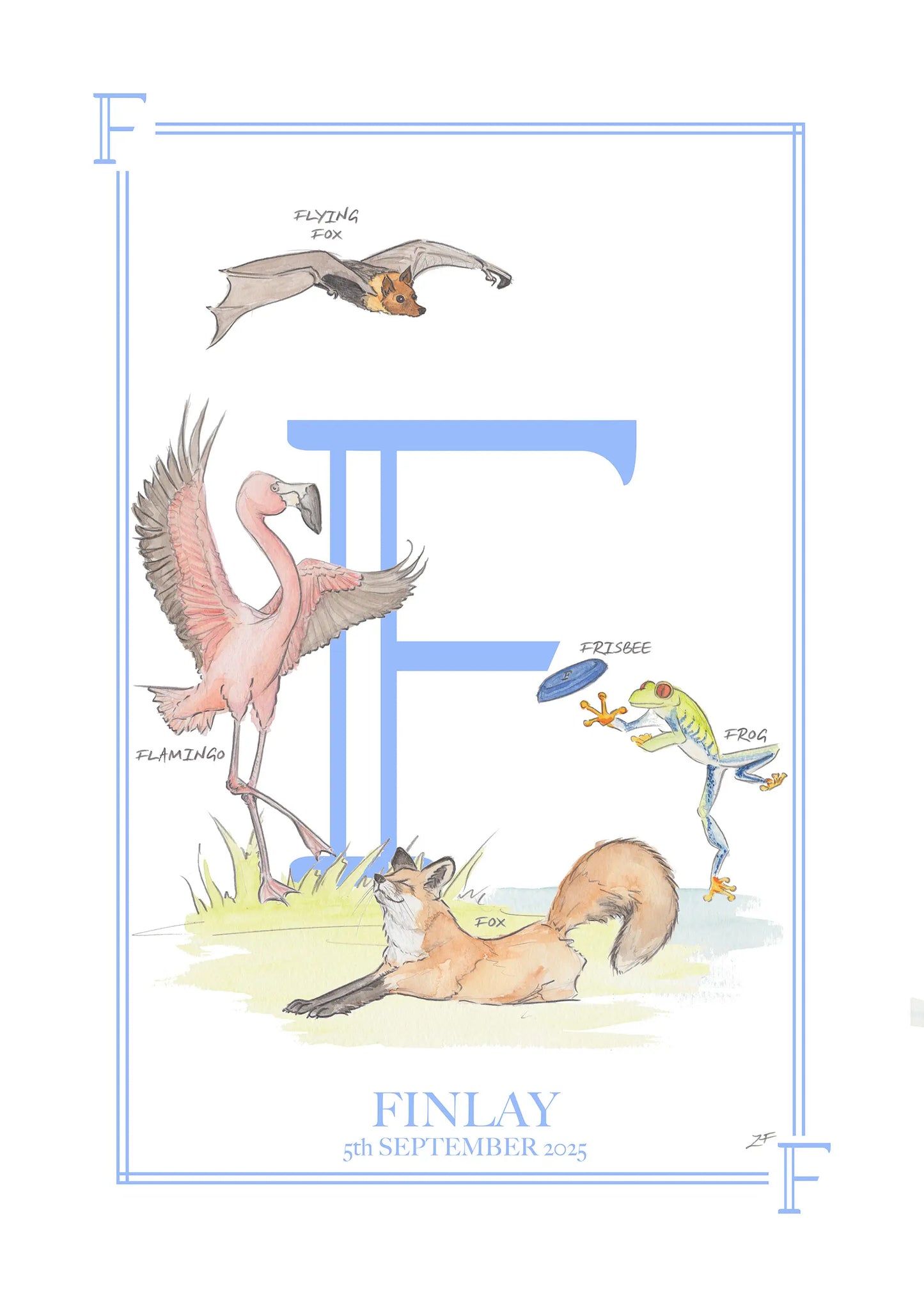 Children's Letter Print - Letter F
