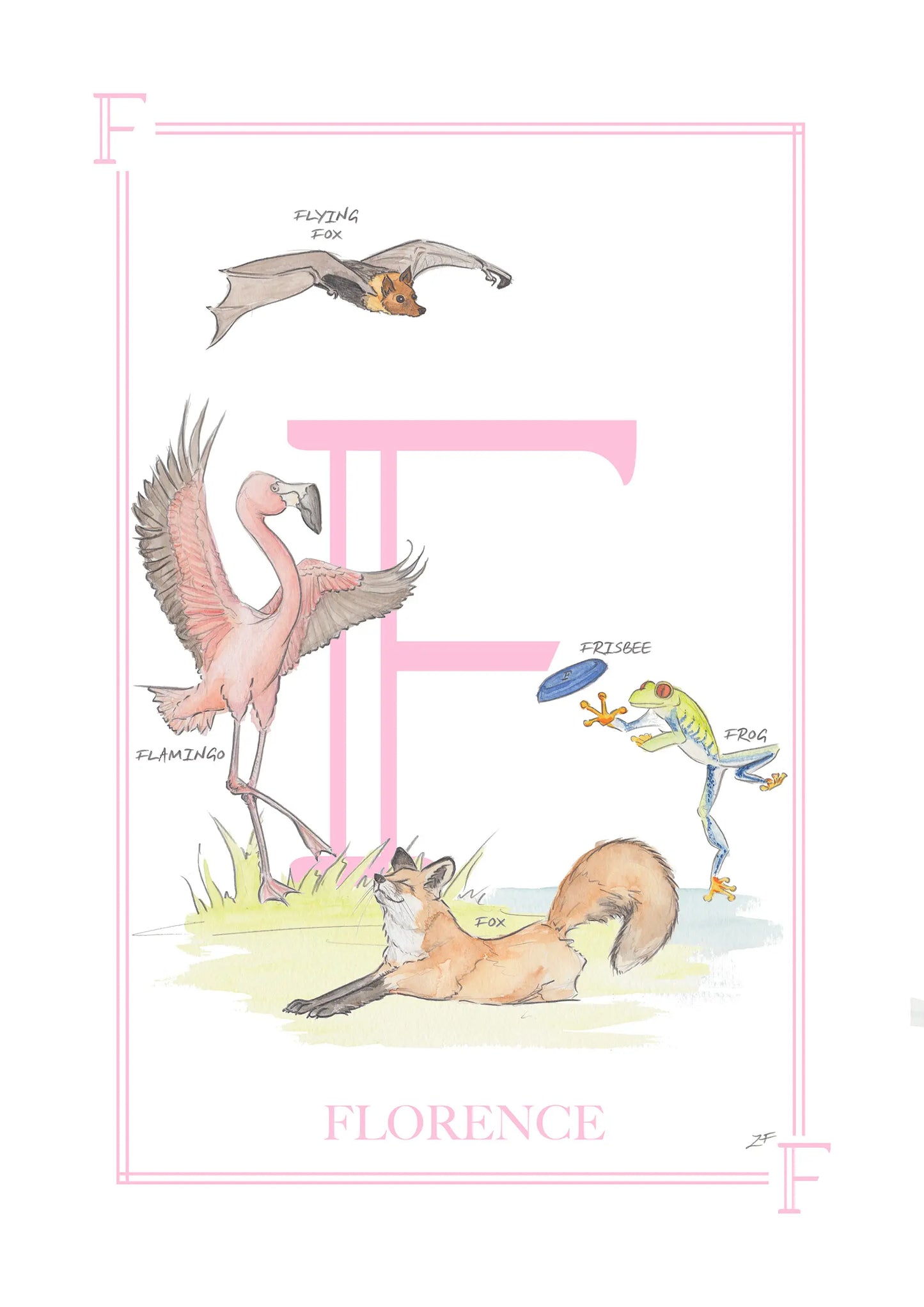 Children's Letter Print - Letter F