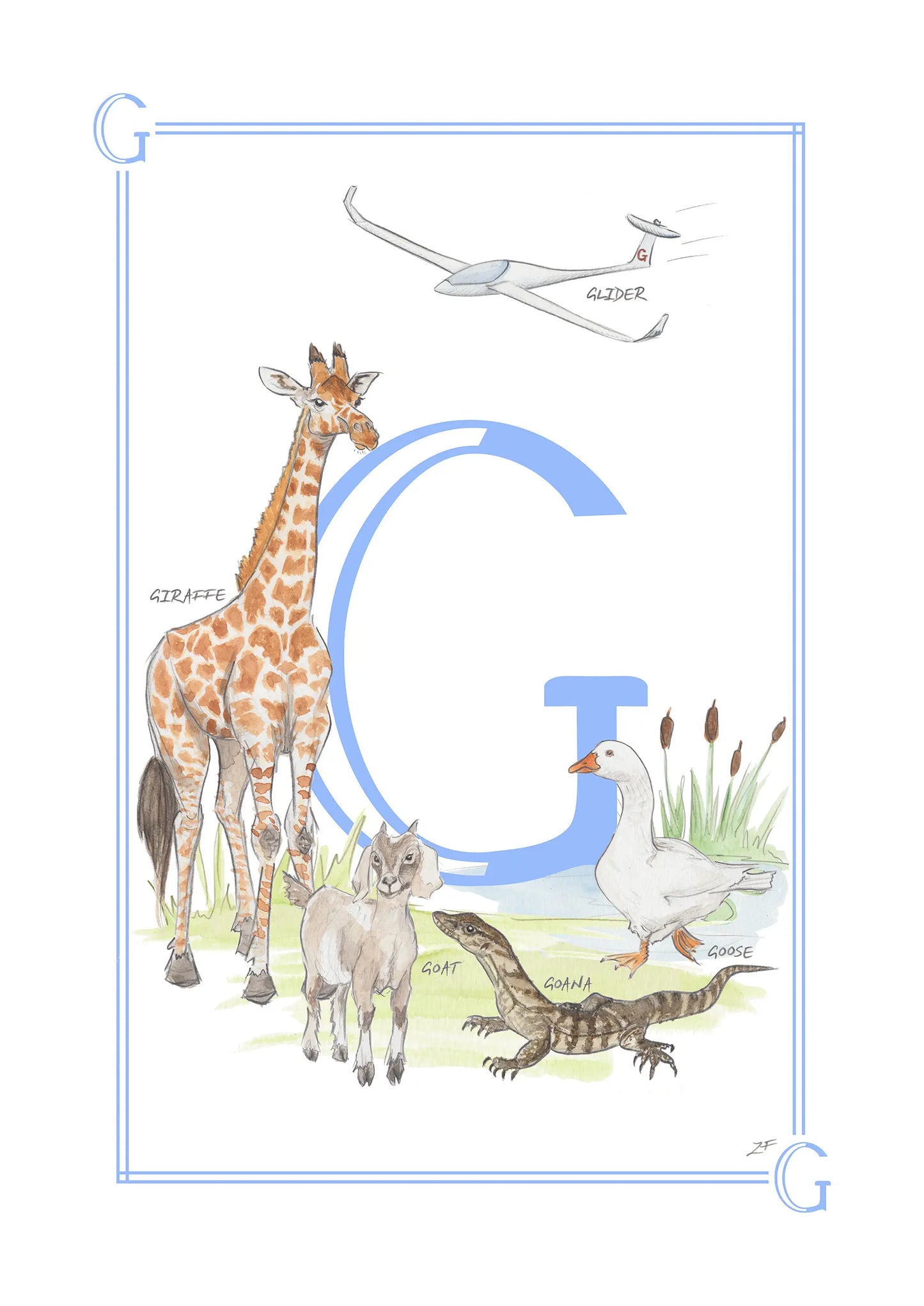 Children's Letter Print - Letter G