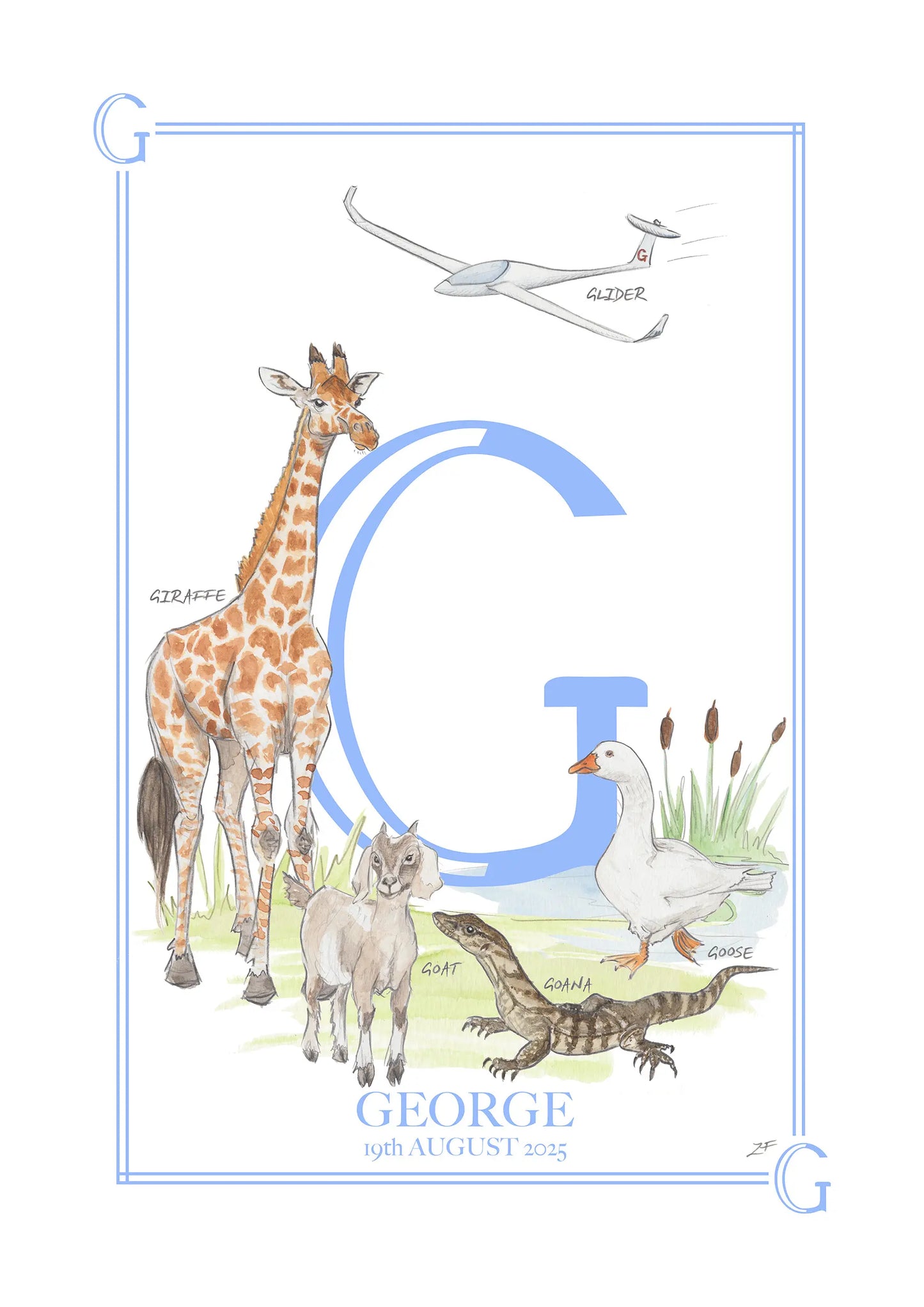 Children's Letter Print - Letter G