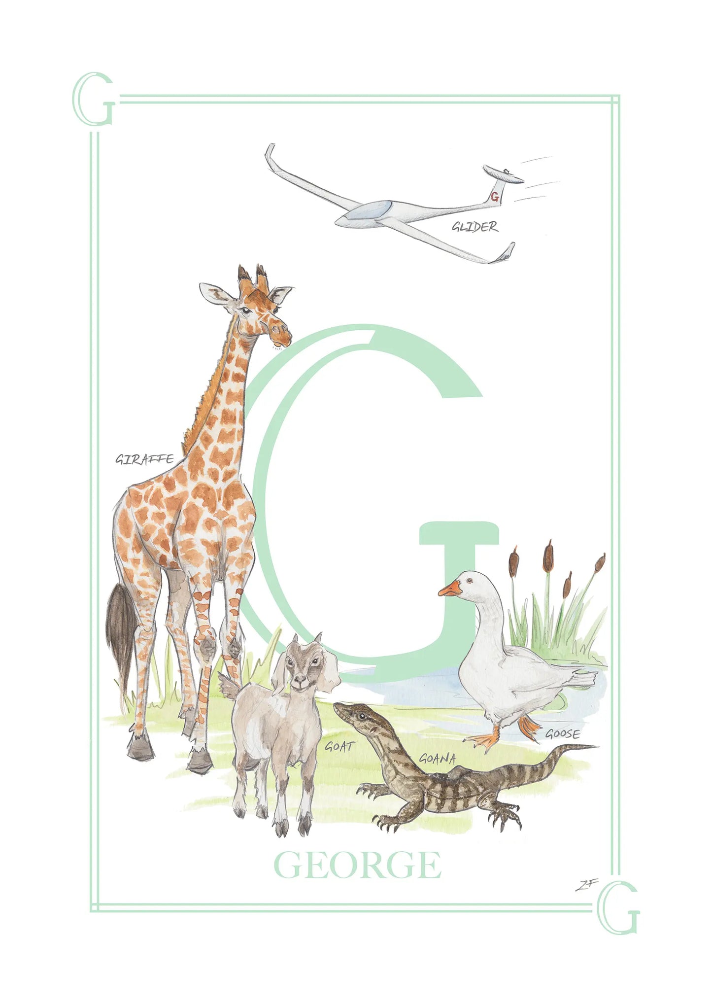Children's Letter Print - Letter G