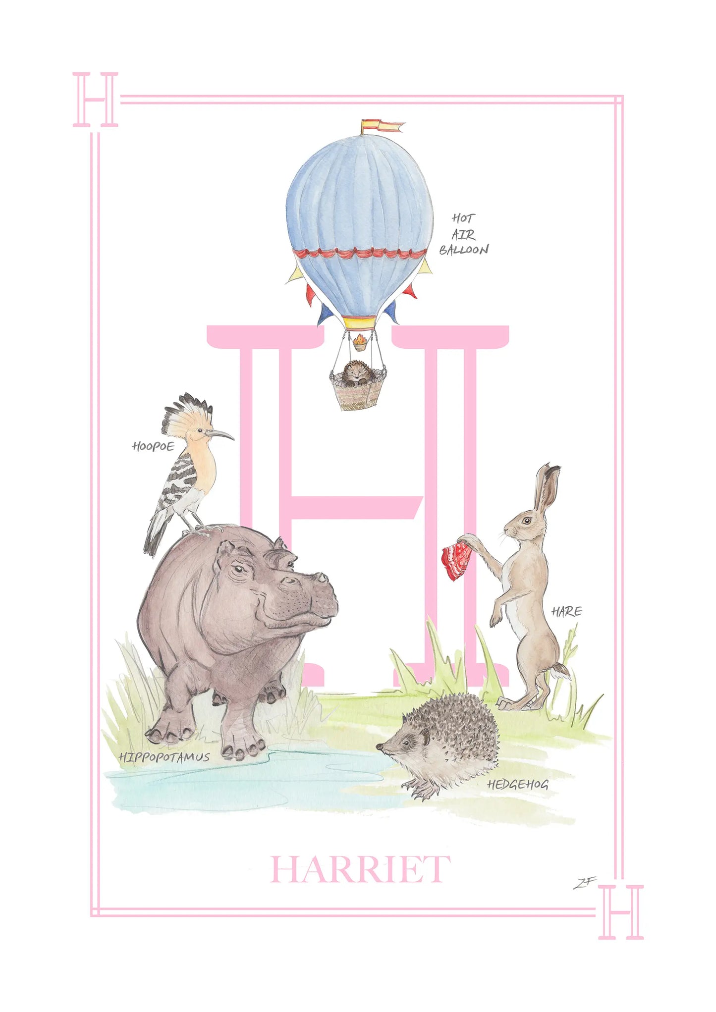 Children's Letter Print - Letter H