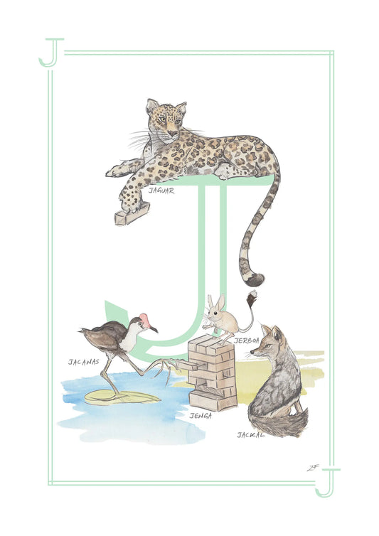 Children's Letter Print - Letter J