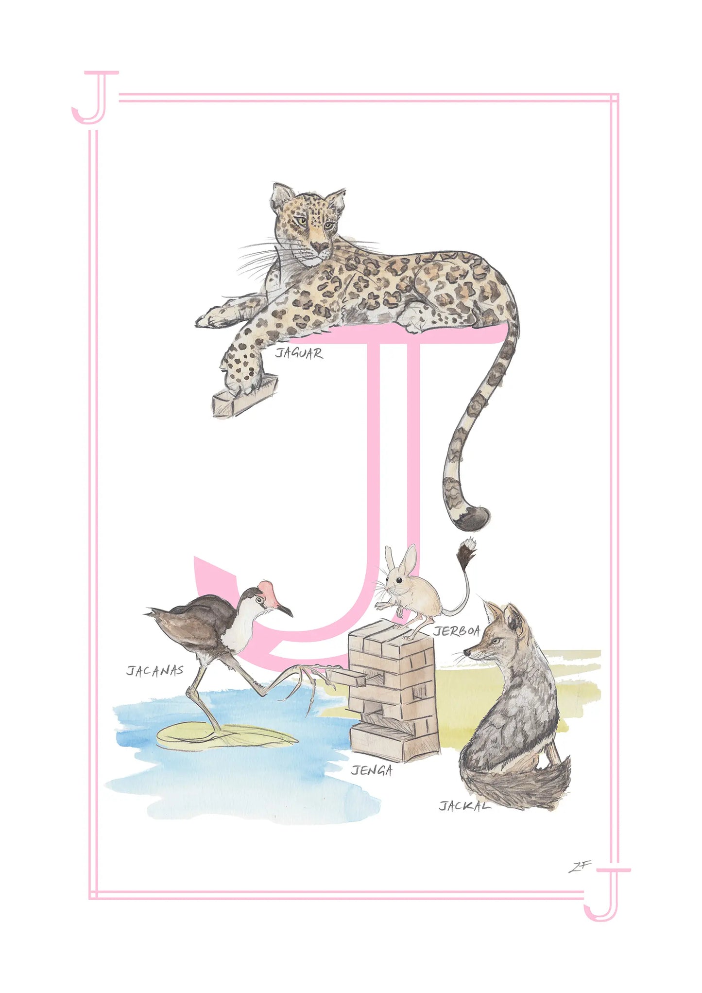 Personalised Children's Letter Print - J