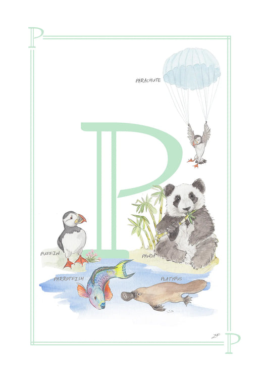 Personalised Children's Letter Print - P