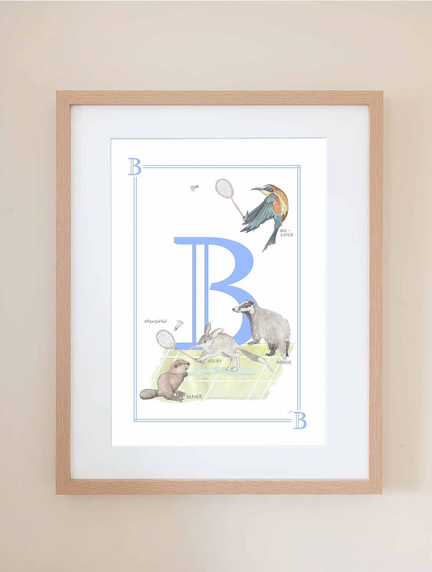 Personalised Children's Letter B - Art Print