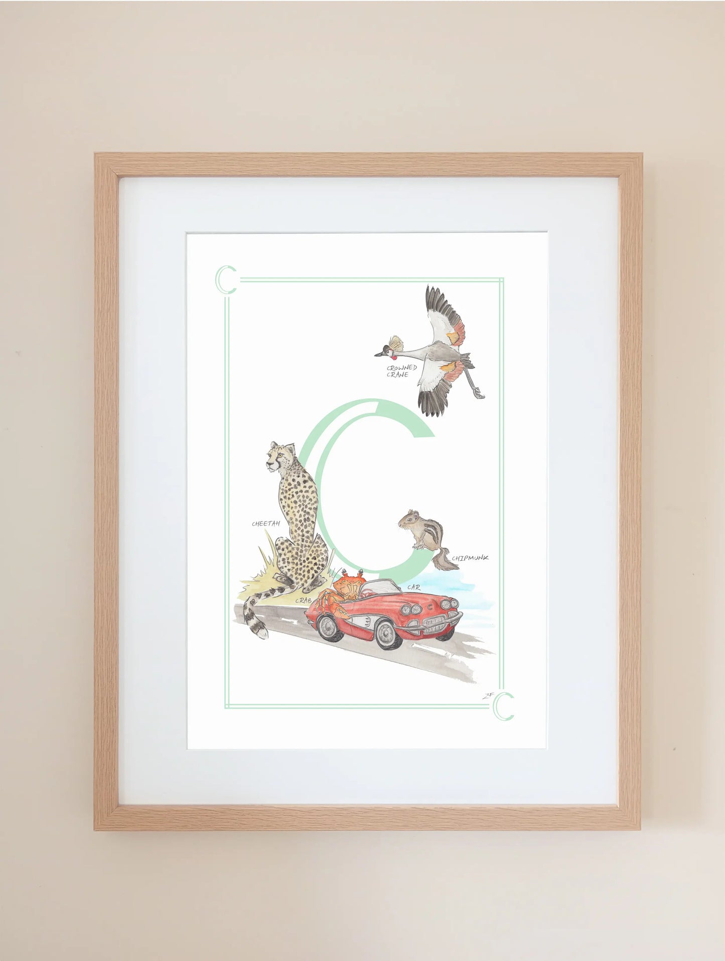 Personalised Children's Letter C - Art Print