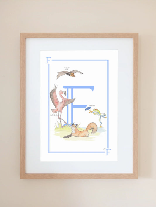 Personalised Children's Letter F - Art Print