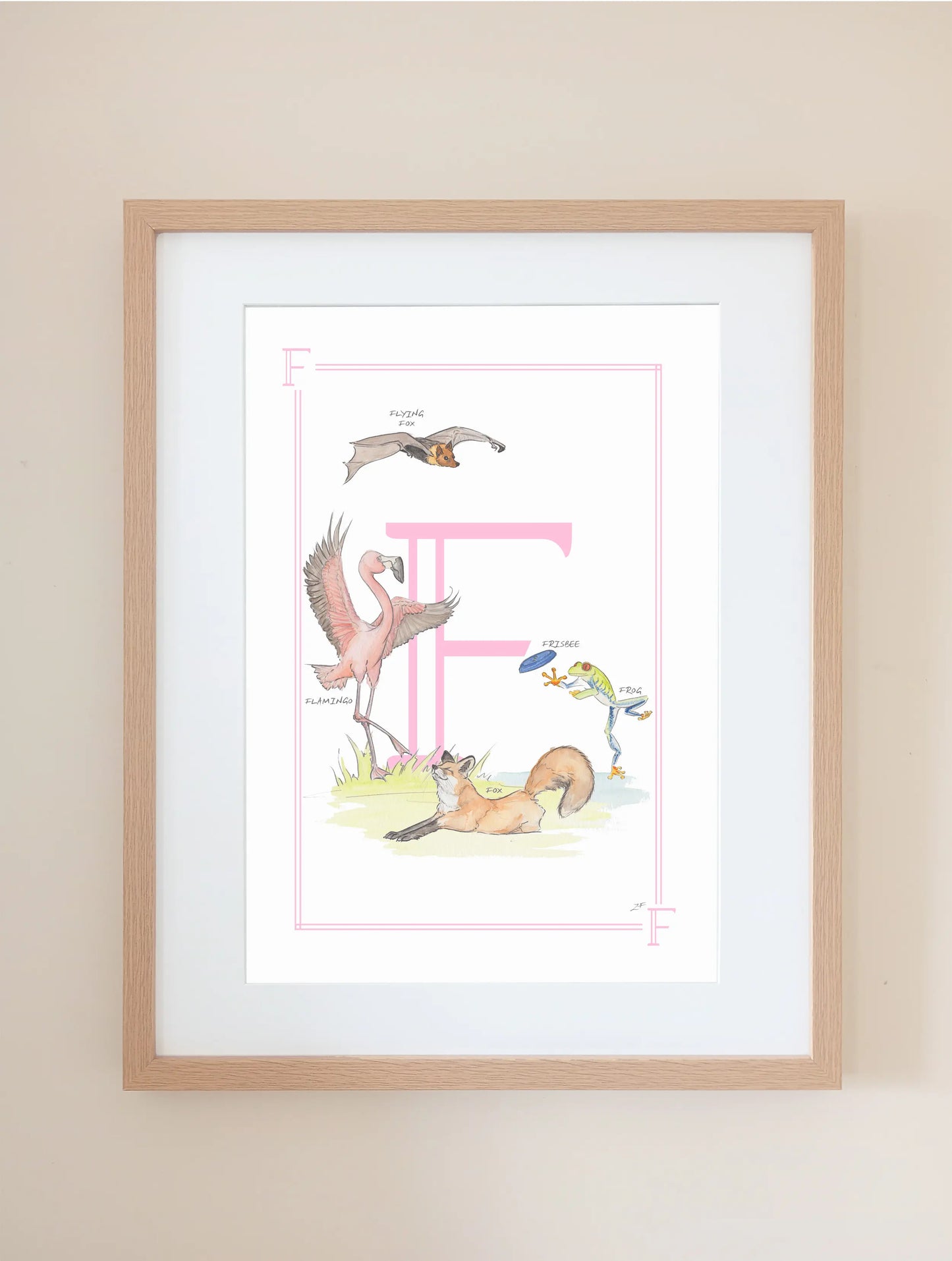 Personalised Children's Letter F - Art Print