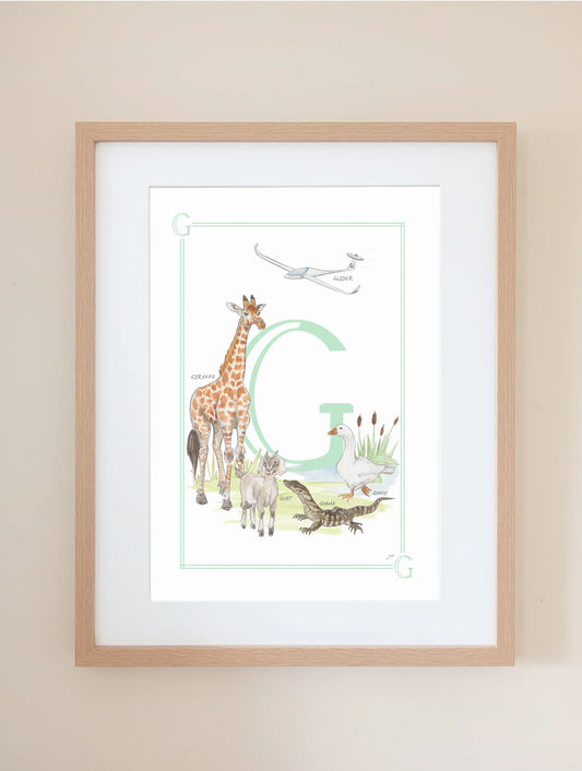Personalised Children's Letter G - Art Print