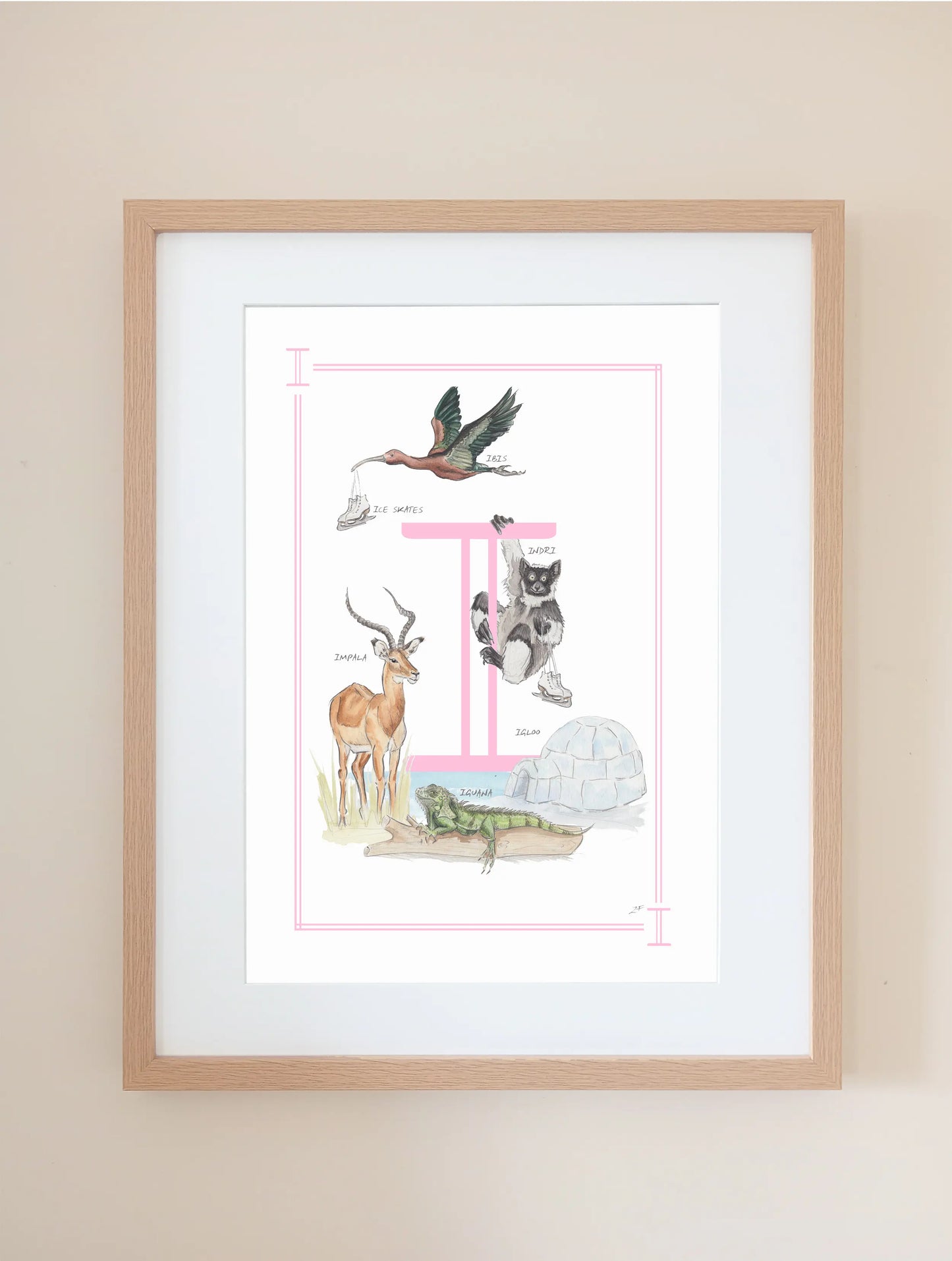 Personalised Children's Letter I - Art Print