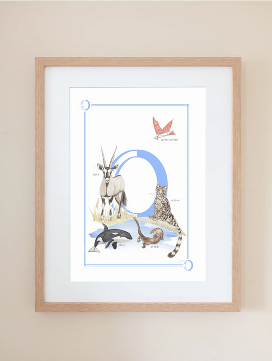 Personalised Children's Letter O - Art Print